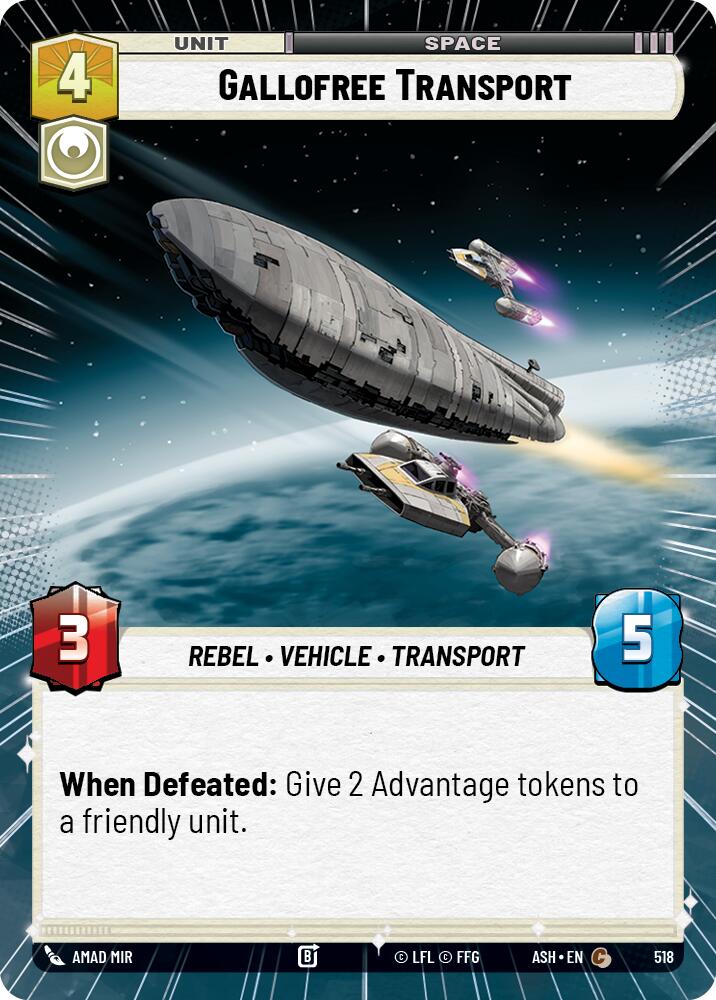 Gallofree Transport (518) (Hyperspace) (518) [Ashes of the Empire] | Exor Games New Glasgow