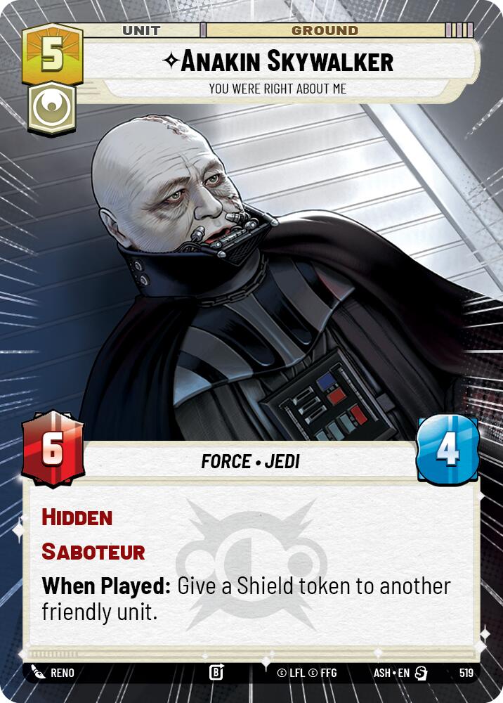 Anakin Skywalker - You Were Right About Me (519) (Hyperspace) (519) [Ashes of the Empire] | Exor Games New Glasgow