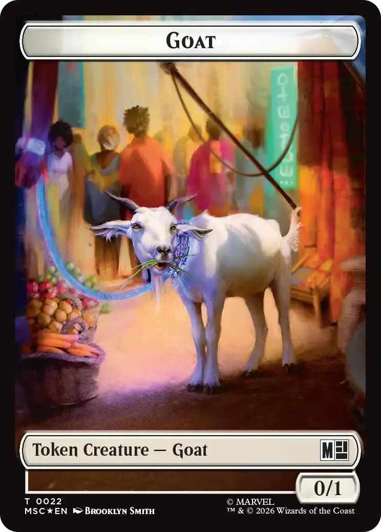 Goat // Soldier Double-Sided Token (Surge Foil) [Marvel Super Heroes Commander Tokens] | Exor Games New Glasgow