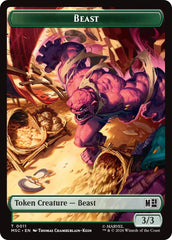 Beast // Vibranium Double-Sided Token [Marvel Super Heroes Commander Tokens] | Exor Games New Glasgow