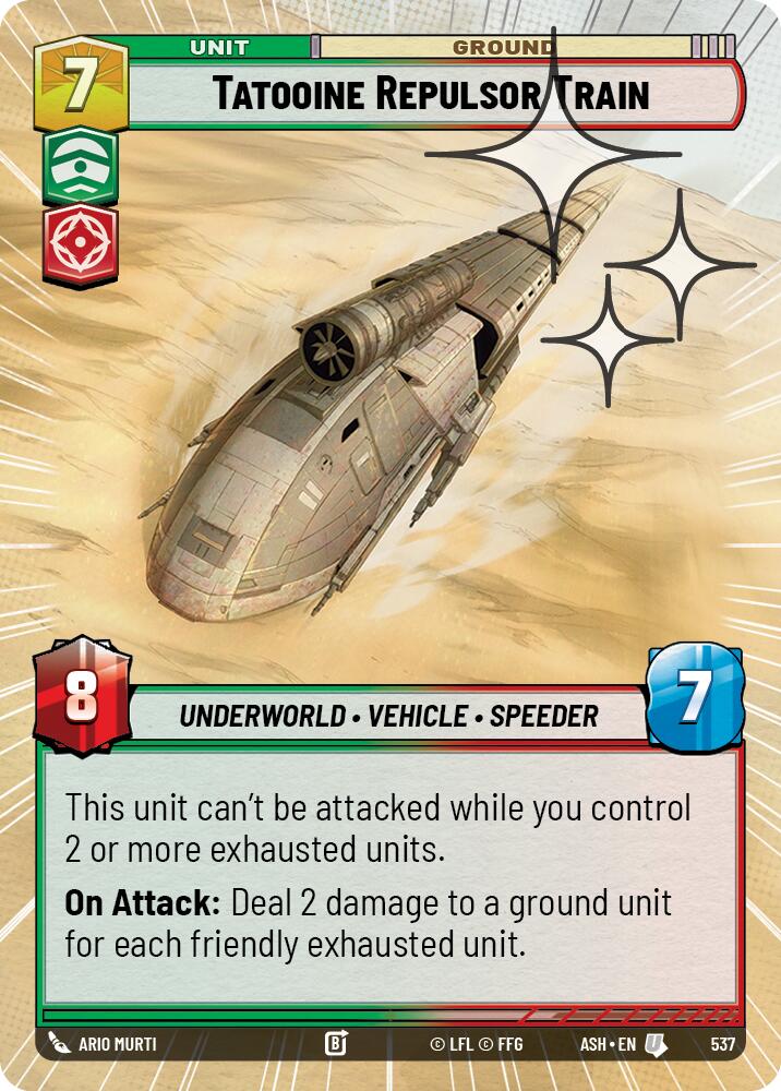 Tatooine Repulsor Train (537) (Hyperspace Foil) (537) [Ashes of the Empire] | Exor Games New Glasgow