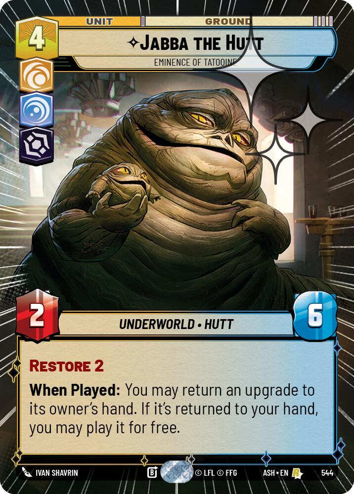 Jabba the Hutt - Eminence of Tatooine (544) (Hyperspace Foil) (544) [Ashes of the Empire] | Exor Games New Glasgow
