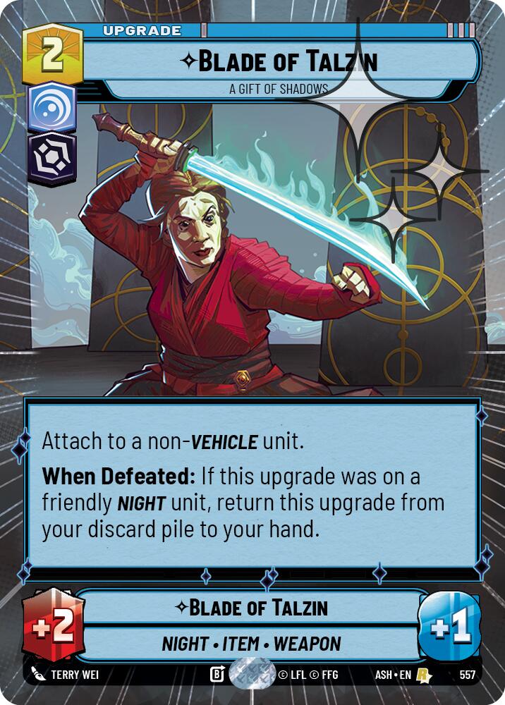 Blade of Talzin - A Gift of Shadows (557) (Hyperspace Foil) (557) [Ashes of the Empire] | Exor Games New Glasgow