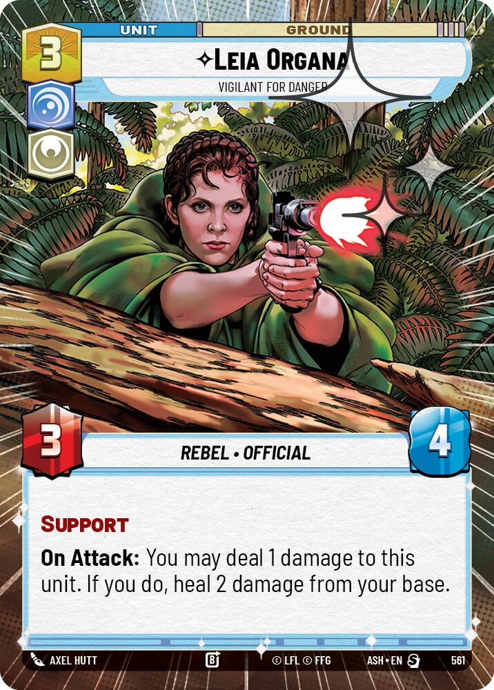 Leia Organa - Vigilant for Danger (561) (Hyperspace Foil) (561) [Ashes of the Empire] | Exor Games New Glasgow