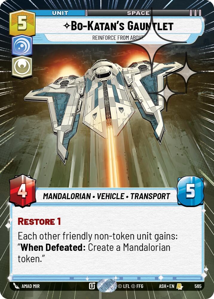 Bo-Katan's Gauntlet - Reinforce from Above (565) (Hyperspace Foil) (565) [Ashes of the Empire] | Exor Games New Glasgow