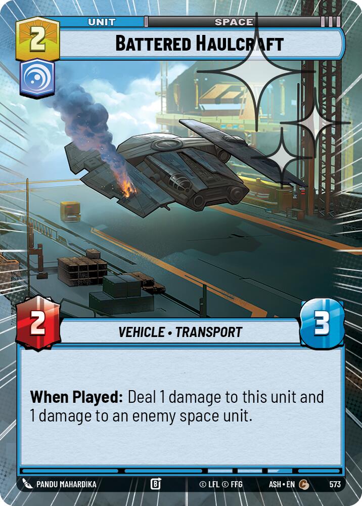 Battered Haulcraft (573) (Hyperspace Foil) (573) [Ashes of the Empire] | Exor Games New Glasgow