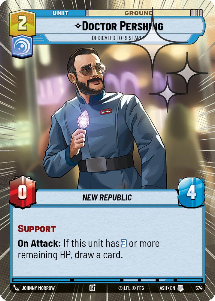 Doctor Pershing - Dedicated to Research (574) (Hyperspace Foil) (574) [Ashes of the Empire] | Exor Games New Glasgow