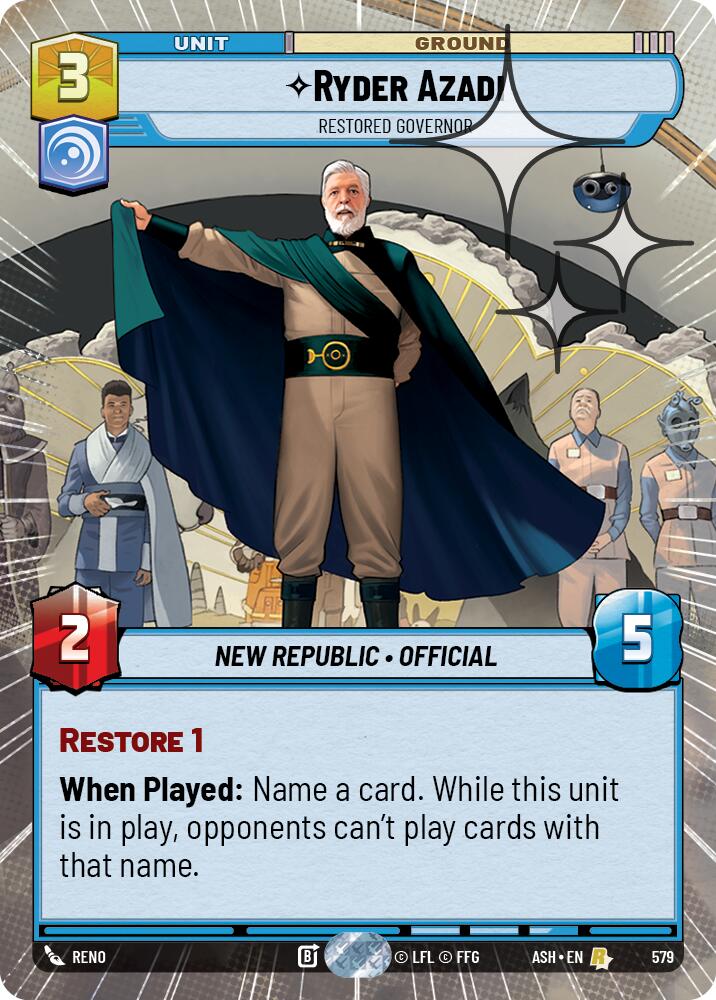 Ryder Azadi - Restored Governor (579) (Hyperspace Foil) (579) [Ashes of the Empire] | Exor Games New Glasgow