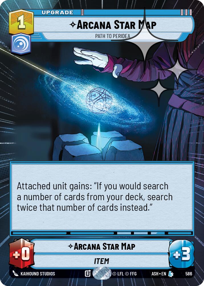 Arcana Star Map - Path to Peridea (586) (Hyperspace Foil) (586) [Ashes of the Empire] | Exor Games New Glasgow