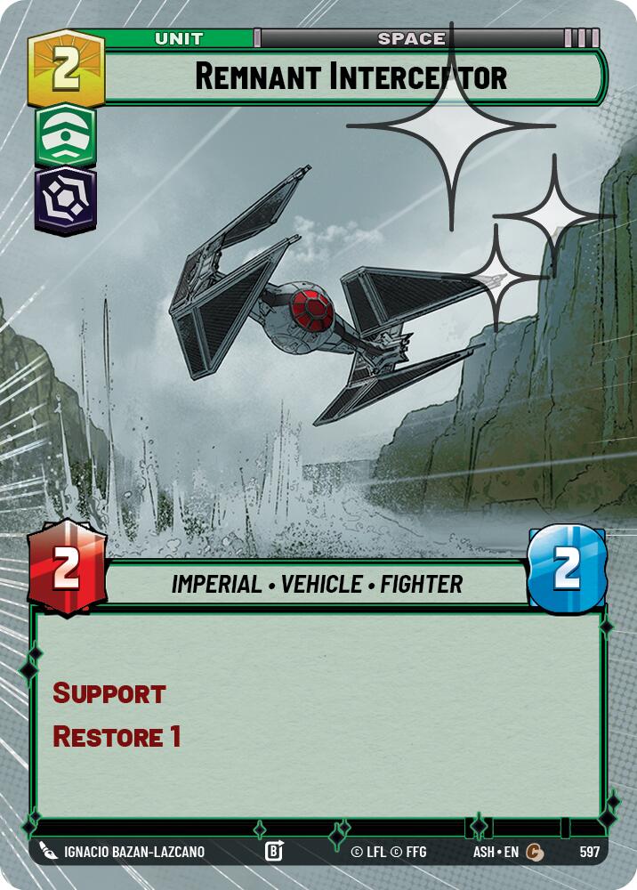 Remnant Interceptor (597) (Hyperspace Foil) (597) [Ashes of the Empire] | Exor Games New Glasgow