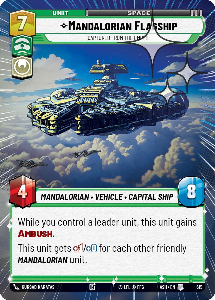 Mandalorian Flagship - Captured from the Empire (615) (Hyperspace Foil) (615) [Ashes of the Empire] | Exor Games New Glasgow