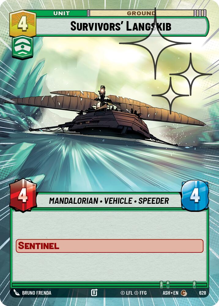 Survivors' Langskib (628) (Hyperspace Foil) (628) [Ashes of the Empire] | Exor Games New Glasgow