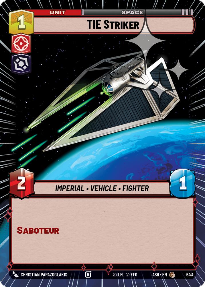 TIE Striker (643) (Hyperspace Foil) (643) [Ashes of the Empire] | Exor Games New Glasgow