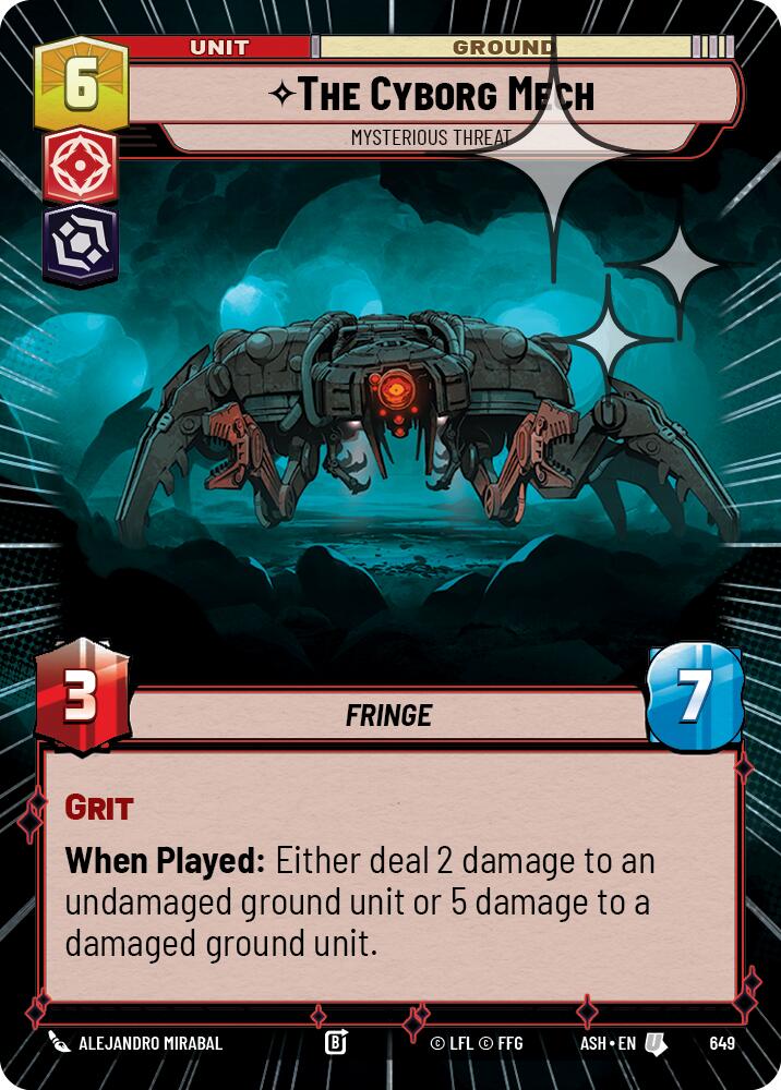 The Cyborg Mech - Mysterious Threat (649) (Hyperspace Foil) (649) [Ashes of the Empire] | Exor Games New Glasgow