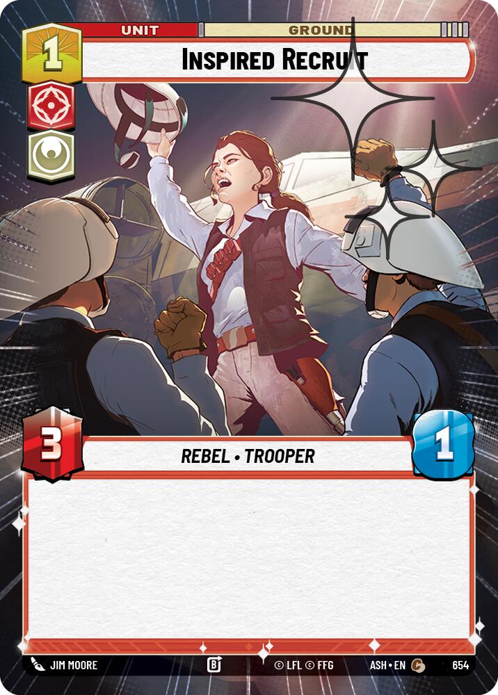 Inspired Recruit (654) (Hyperspace Foil) (654) [Ashes of the Empire] | Exor Games New Glasgow