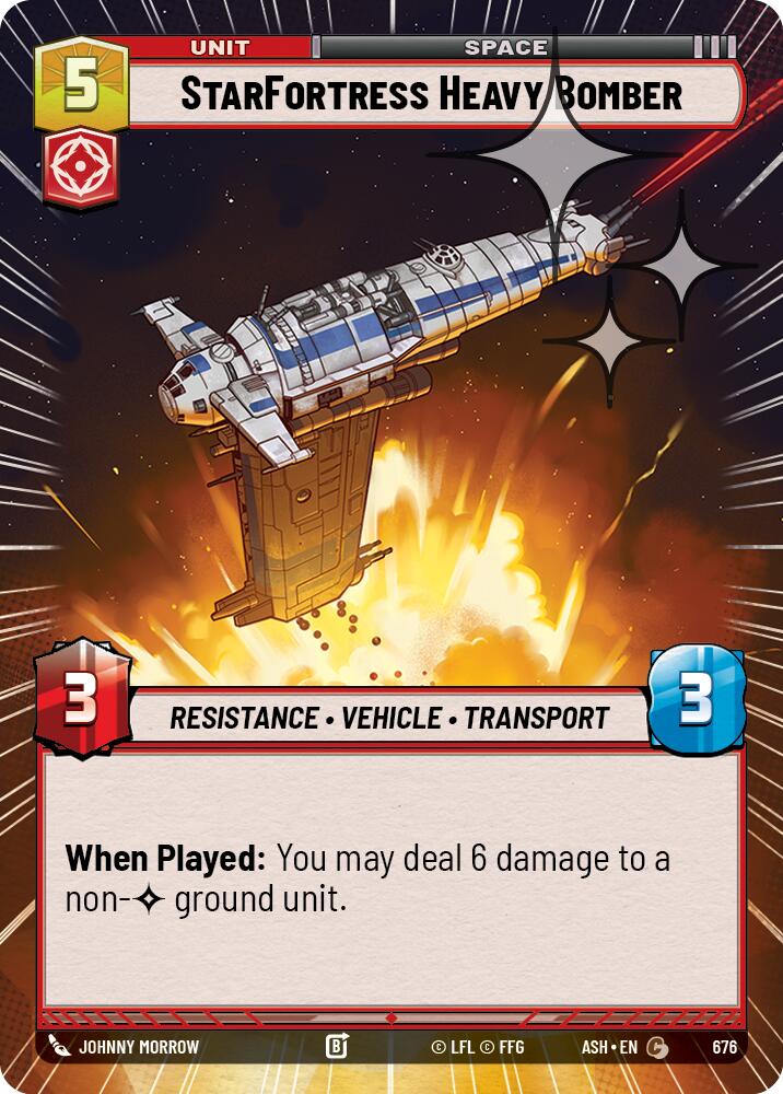 StarFortress Heavy Bomber (676) (Hyperspace Foil) (676) [Ashes of the Empire] | Exor Games New Glasgow