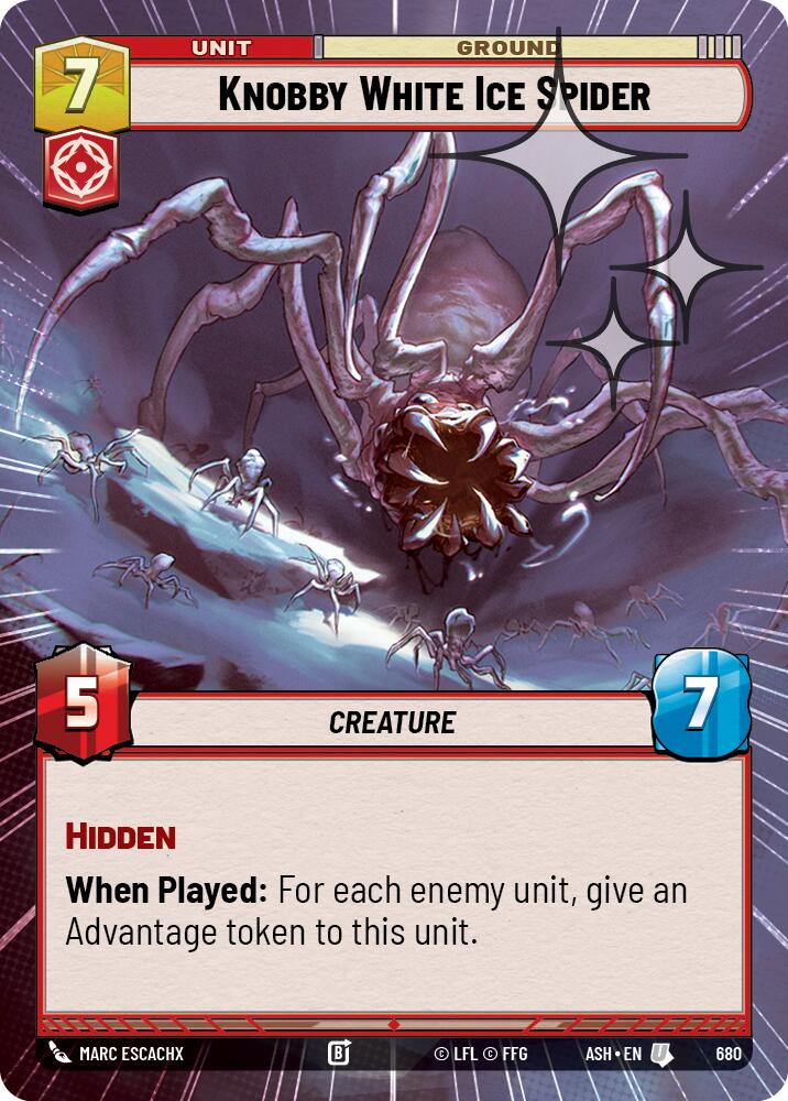 Knobby White Ice Spider (680) (Hyperspace Foil) (680) [Ashes of the Empire] | Exor Games New Glasgow