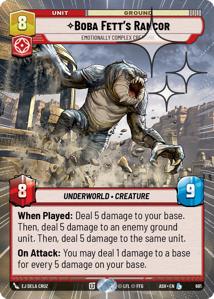 Boba Fett's Rancor - Emotionally Complex Creature (681) (Hyperspace Foil) (681) [Ashes of the Empire] | Exor Games New Glasgow