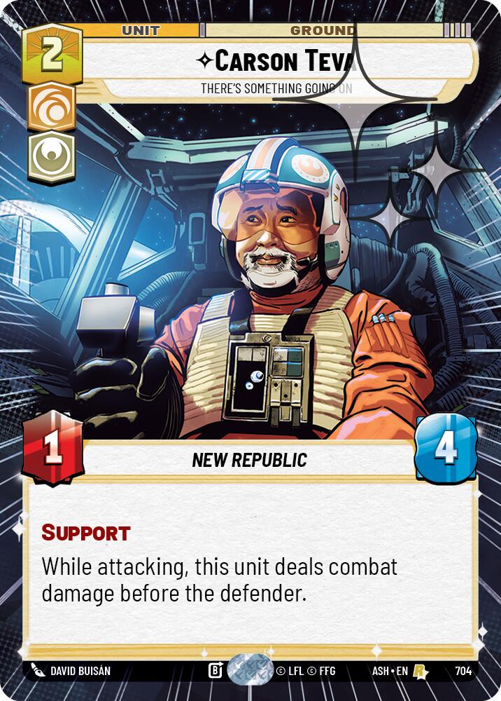 Carson Teva - There's Something Going On (704) (Hyperspace Foil) (704) [Ashes of the Empire] | Exor Games New Glasgow