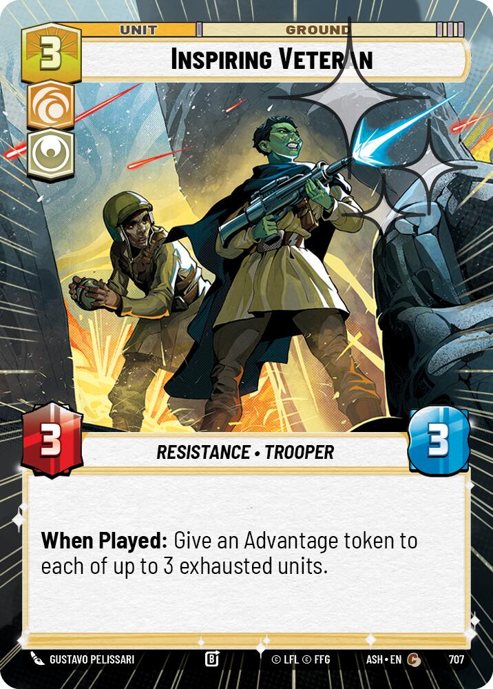 Inspiring Veteran (707) (Hyperspace Foil) (707) [Ashes of the Empire] | Exor Games New Glasgow