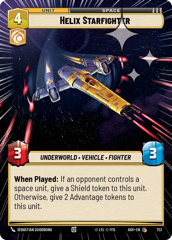 Helix Starfighter (723) (Hyperspace Foil) (723) [Ashes of the Empire] | Exor Games New Glasgow