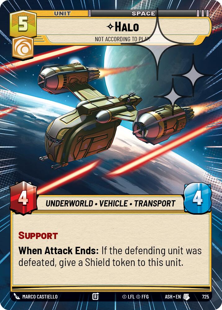 Halo - Not According to Plan (725) (Hyperspace Foil) (725) [Ashes of the Empire] | Exor Games New Glasgow