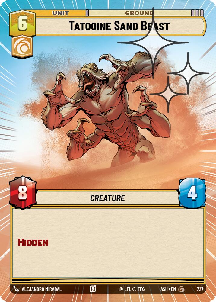 Tatooine Sand Beast (727) (Hyperspace Foil) (727) [Ashes of the Empire] | Exor Games New Glasgow