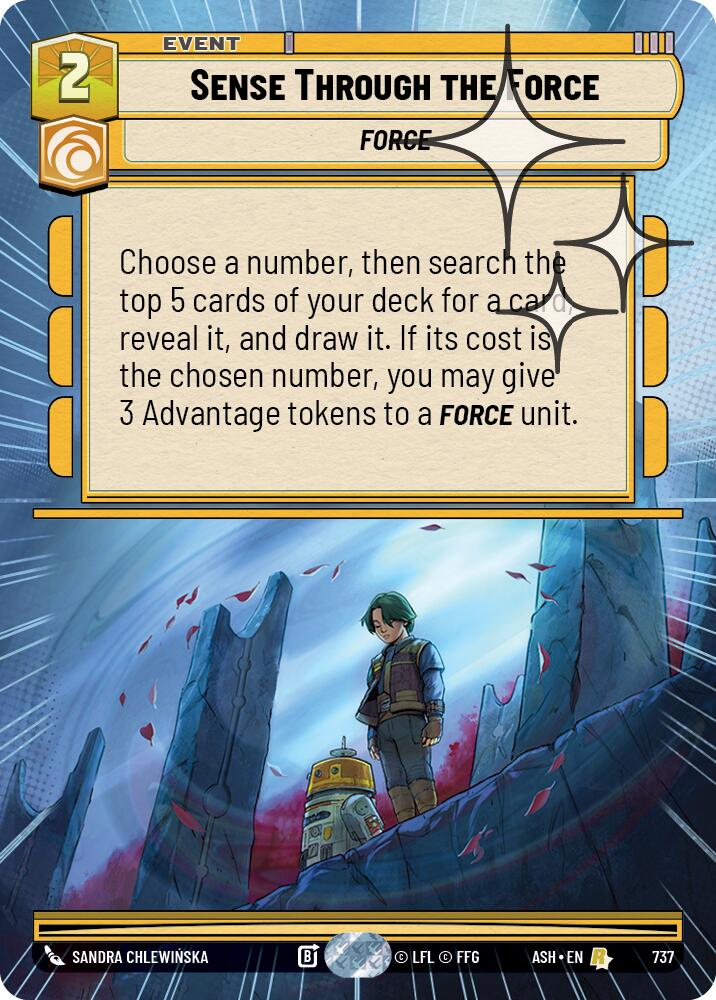 Sense Through the Force (737) (Hyperspace Foil) (737) [Ashes of the Empire] | Exor Games New Glasgow