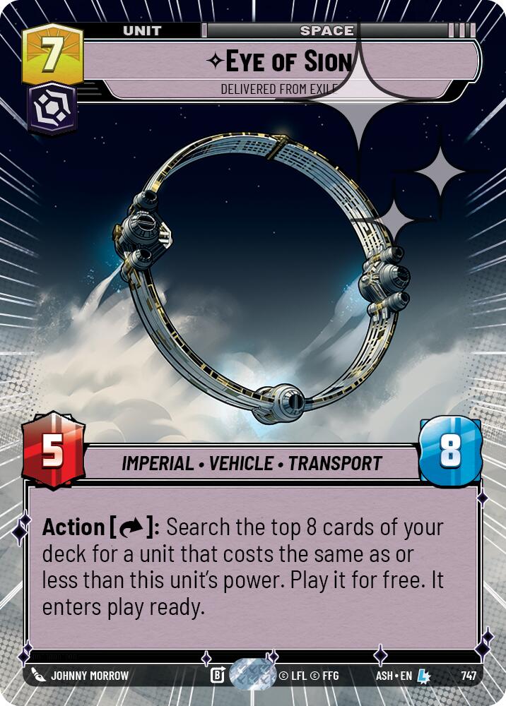 Eye of Sion - Delivered from Exile (747) (Hyperspace Foil) (747) [Ashes of the Empire] | Exor Games New Glasgow