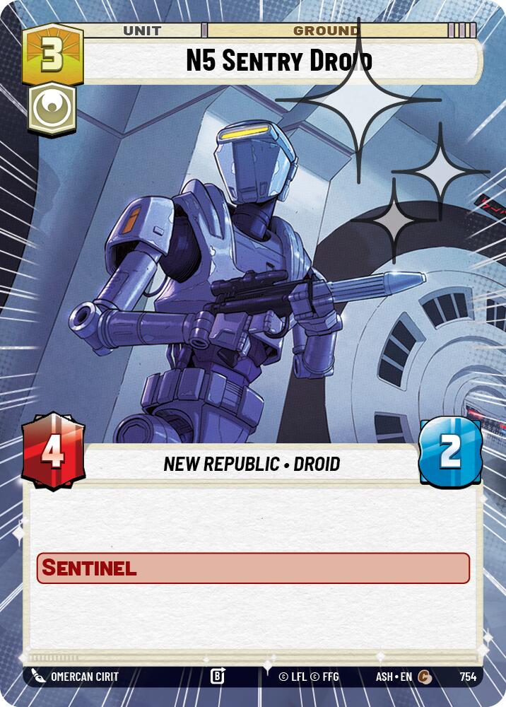 N5 Sentry Droid (754) (Hyperspace Foil) (754) [Ashes of the Empire] | Exor Games New Glasgow