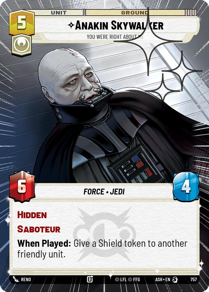Anakin Skywalker - You Were Right About Me (757) (Hyperspace Foil) (757) [Ashes of the Empire] | Exor Games New Glasgow