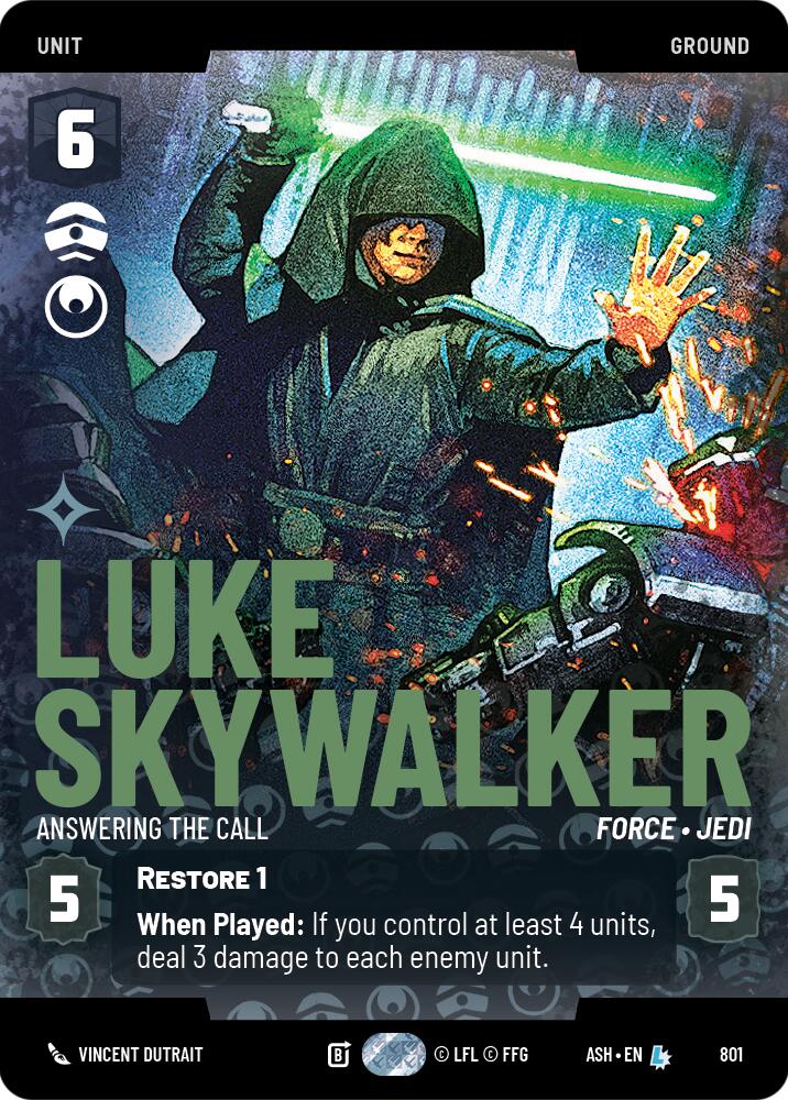 Luke Skywalker - Answering the Call (801) (Prestige) (801) [Ashes of the Empire] | Exor Games New Glasgow