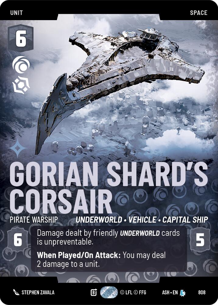 Gorian Shard's Corsair - Pirate Warship (808) (Prestige) (808) [Ashes of the Empire] | Exor Games New Glasgow
