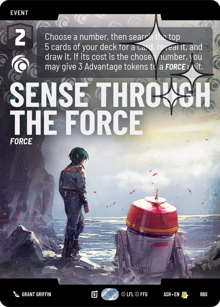 Sense Through the Force (860) (Prestige Foil) (860) [Ashes of the Empire] | Exor Games New Glasgow