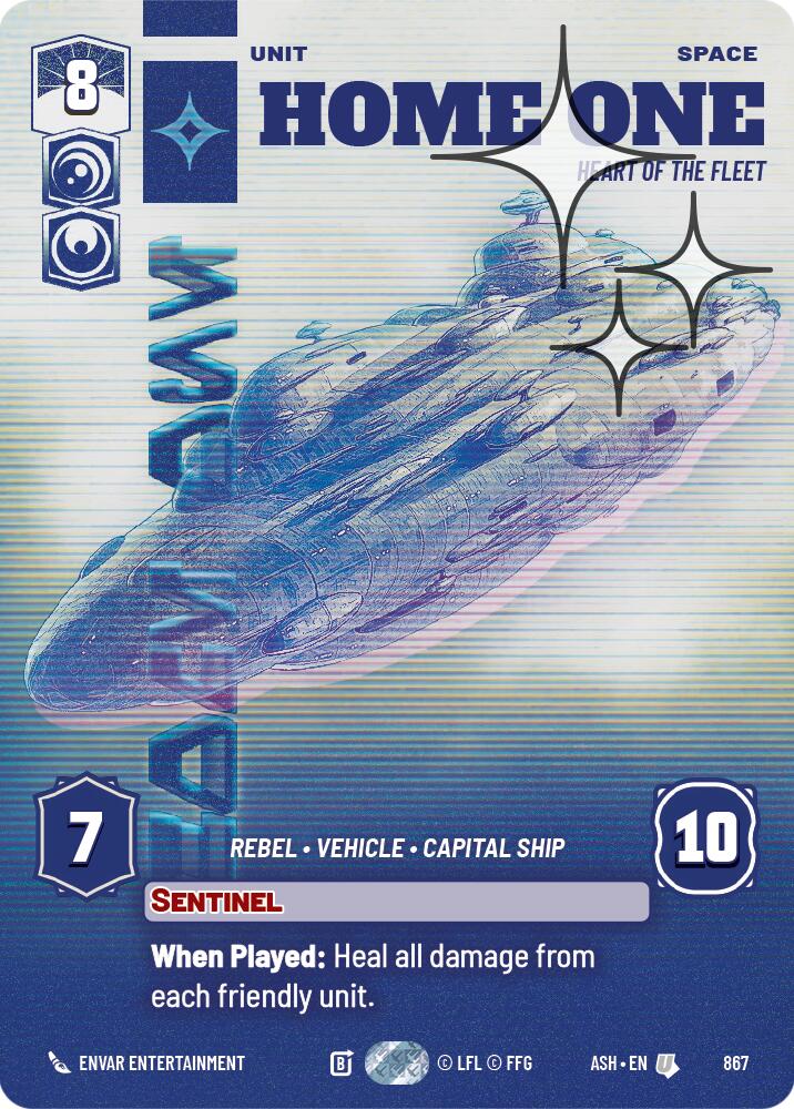 Home One - Heart of the Fleet (867) (Prestige Foil) (867) [Ashes of the Empire] | Exor Games New Glasgow