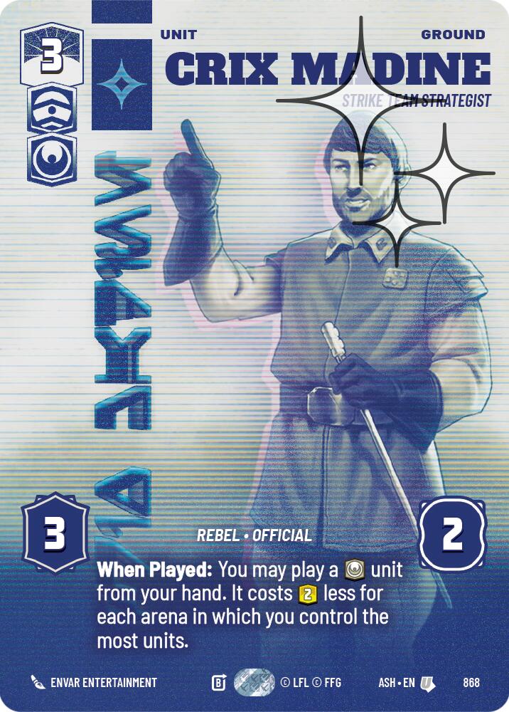 Crix Madine - Strike Team Strategist (868) (Prestige Foil) (868) [Ashes of the Empire] | Exor Games New Glasgow