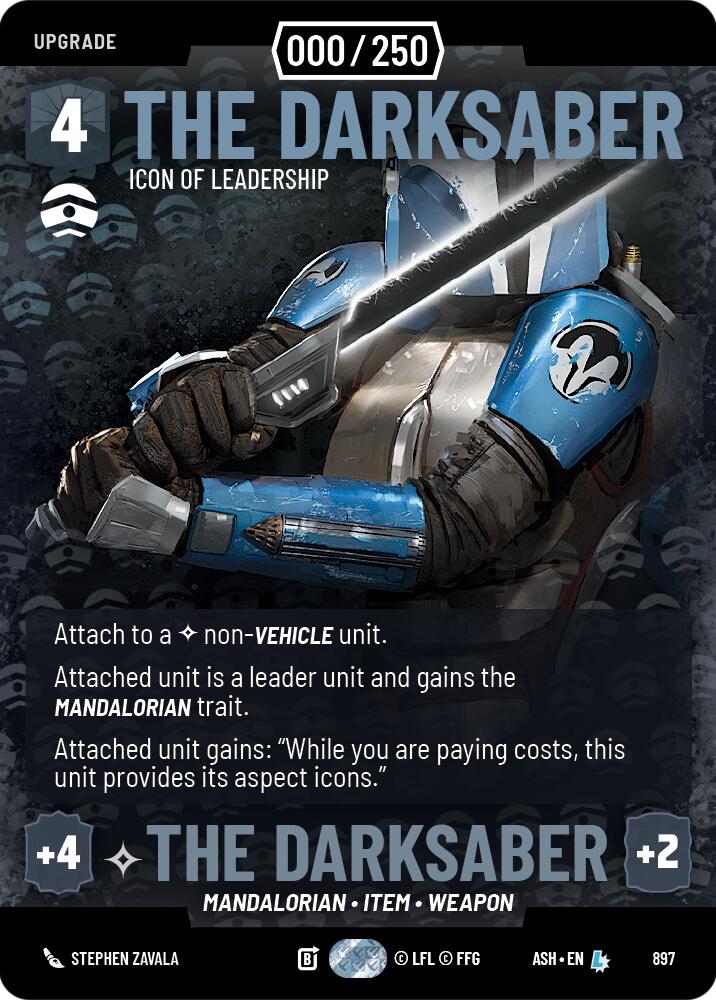 The Darksaber - Icon of Leadership (897) (Serialized) (897) [Ashes of the Empire] | Exor Games New Glasgow