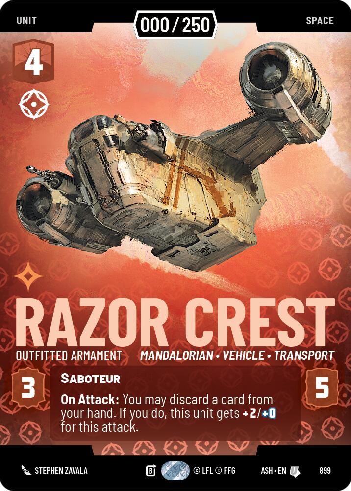 Razor Crest - Outfitted Armament (899) (Serialized) (899) [Ashes of the Empire] | Exor Games New Glasgow