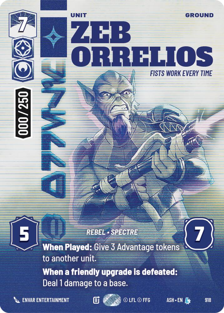 Zeb Orrelios - Fists Work Every Time (918) (Serialized) (918) [Ashes of the Empire] | Exor Games New Glasgow