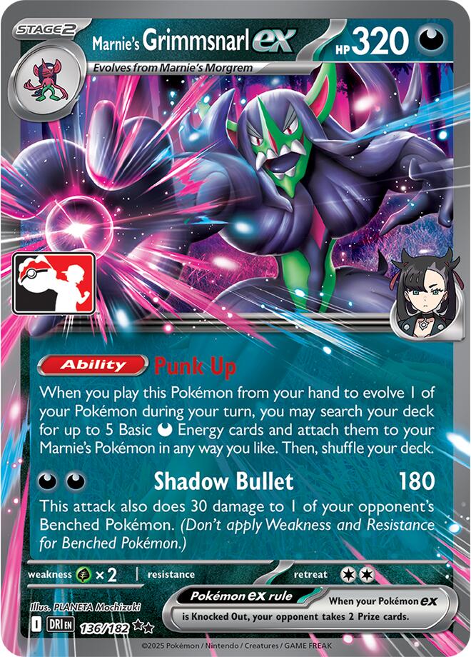 Marnie's Grimmsnarl ex (136/182) [Prize Pack Series Nine] | Exor Games New Glasgow