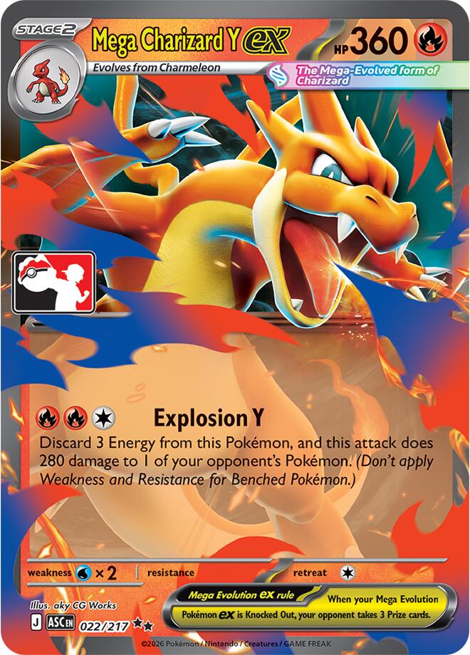 Mega Charizard Y ex (022/217) [Prize Pack Series Nine] | Exor Games New Glasgow