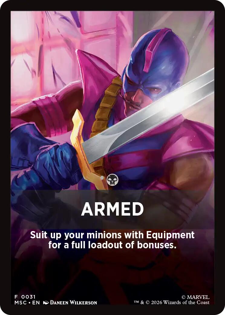 Armed Theme Card [Marvel Super Heroes Commander] | Exor Games New Glasgow