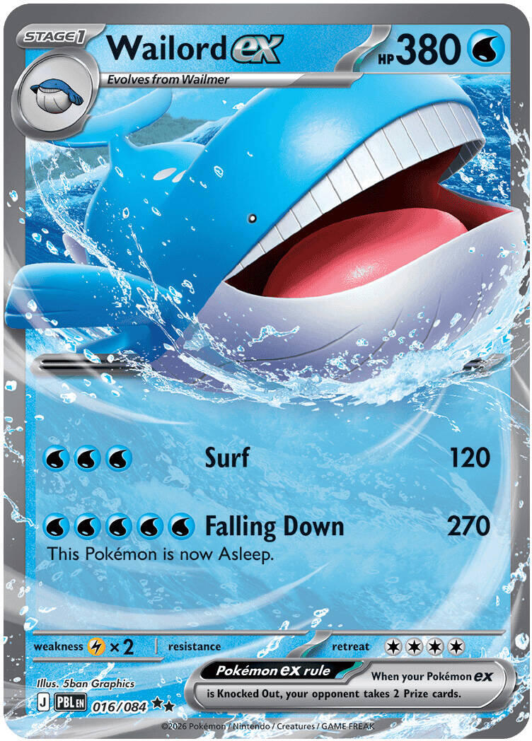 Wailord ex (016/084) [Mega Evolution: Pitch Black] | Exor Games New Glasgow