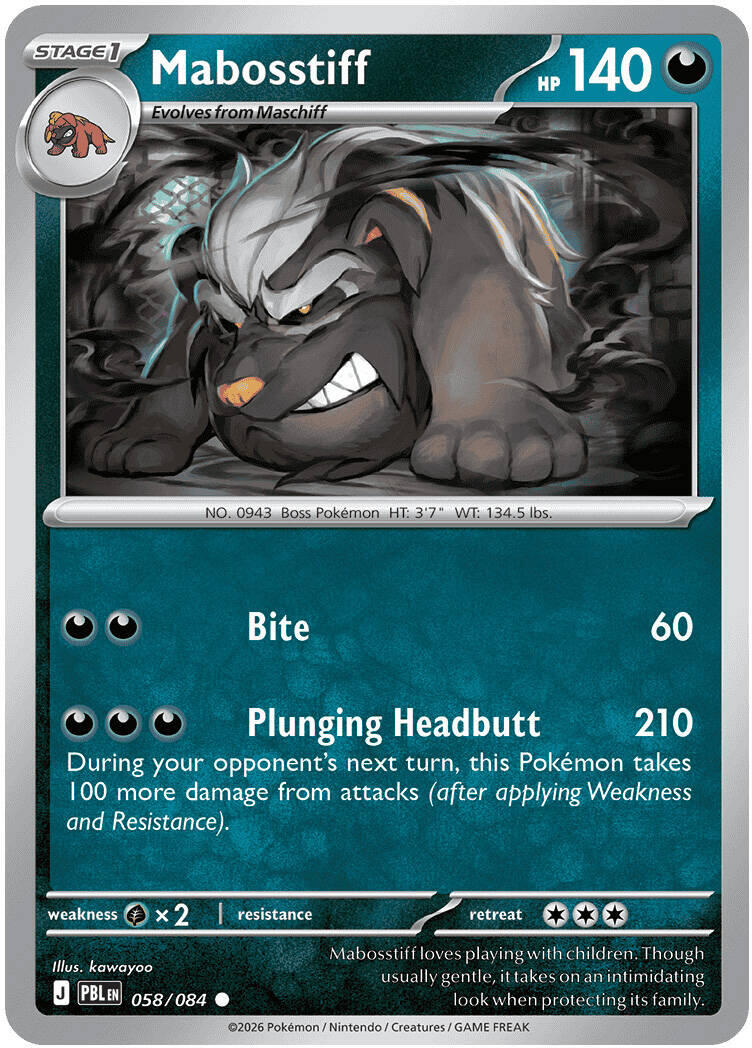 Mabosstiff (058/084) [Mega Evolution: Pitch Black] | Exor Games New Glasgow