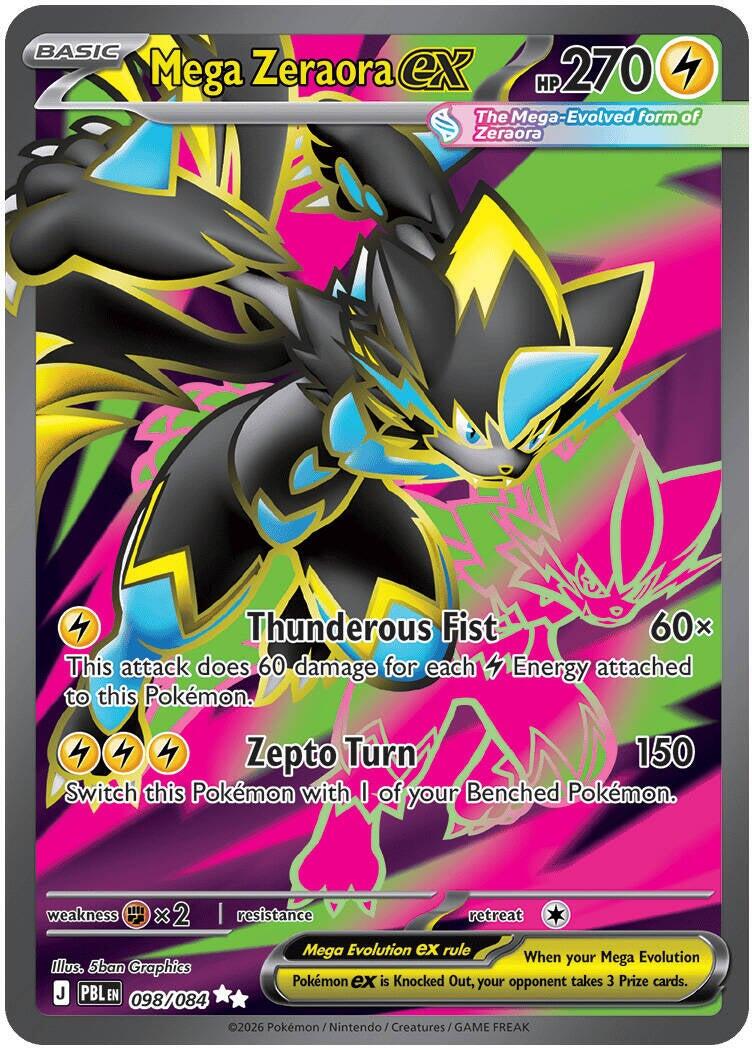 Mega Zeraora ex (098/084) [Mega Evolution: Pitch Black] | Exor Games New Glasgow