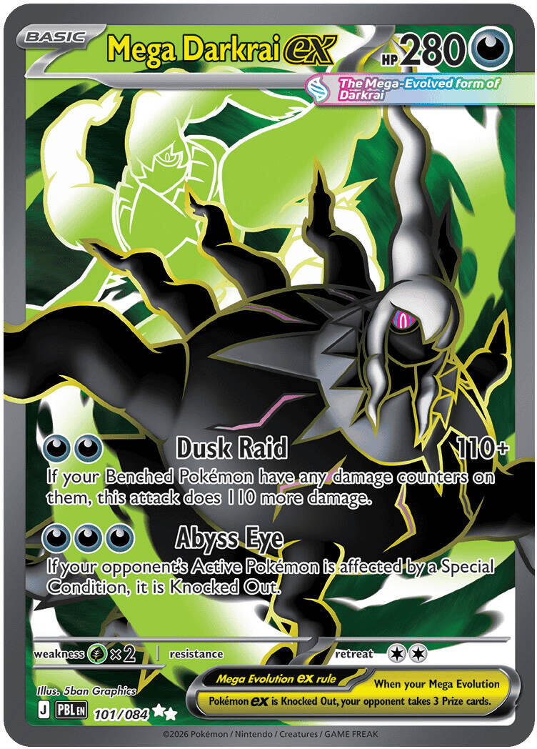 Mega Darkrai ex (101/084) [Mega Evolution: Pitch Black] | Exor Games New Glasgow