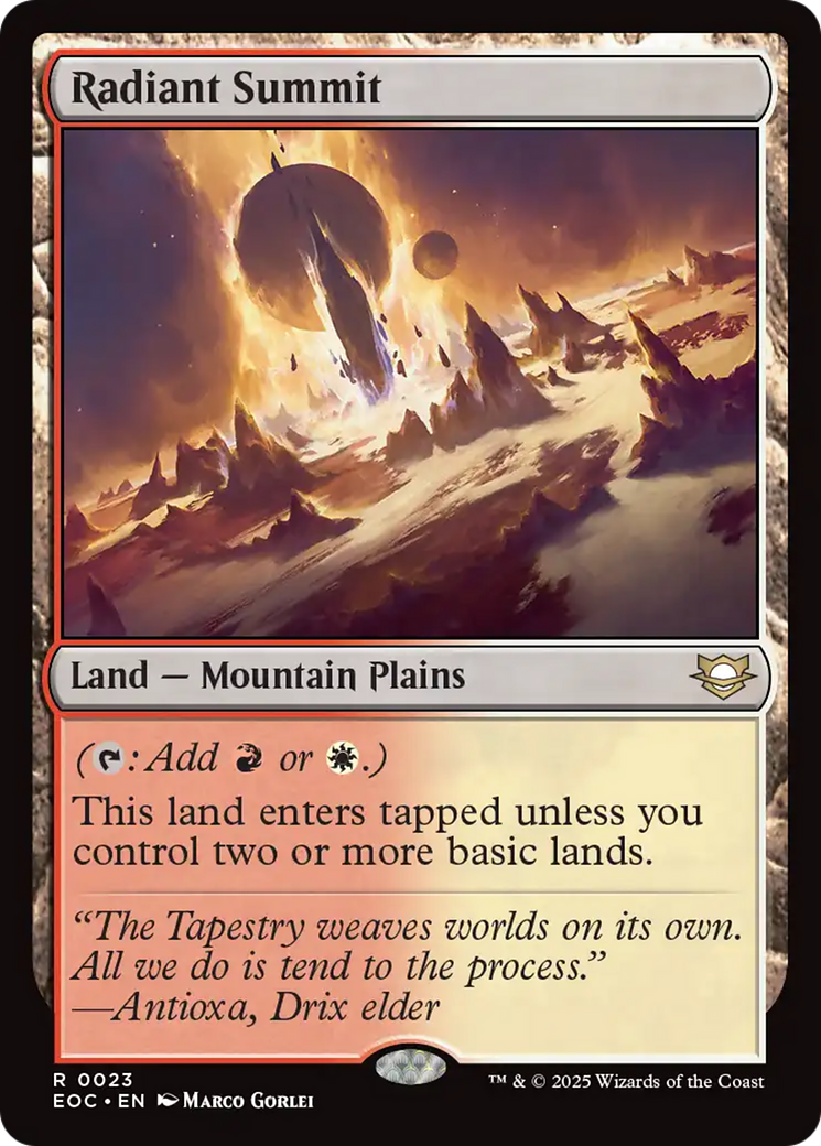 Radiant Summit [Edge of Eternities Commander] | Exor Games New Glasgow