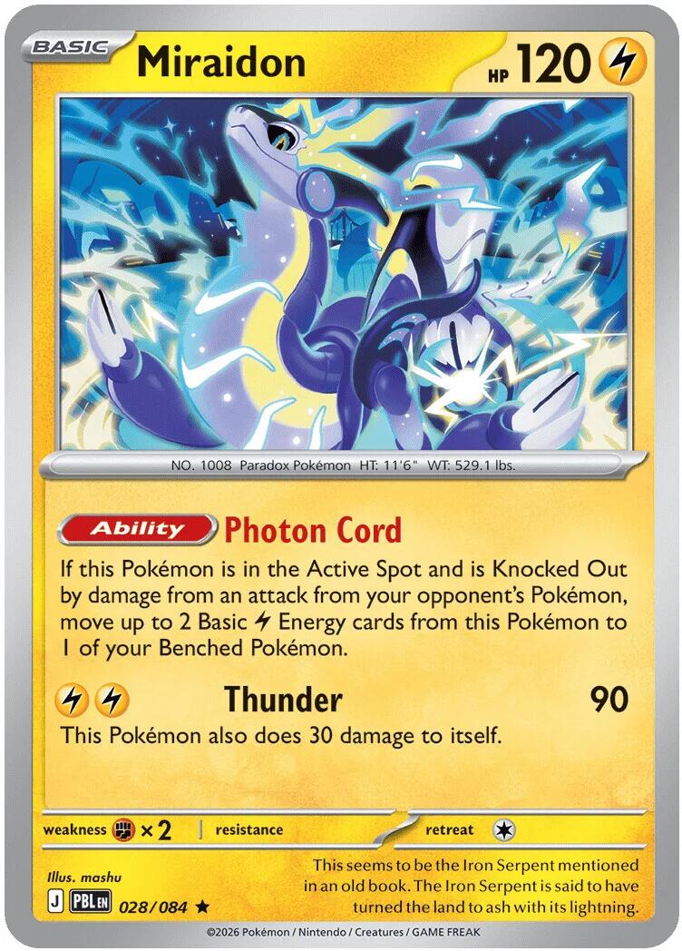 Miraidon (028/084) (Deck Exclusive) [Mega Evolution: Pitch Black] | Exor Games New Glasgow