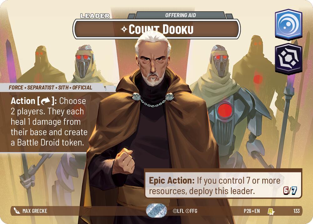 Count Dooku - Offering Aid (133) (133) [Galactic Championship 2026] | Exor Games New Glasgow