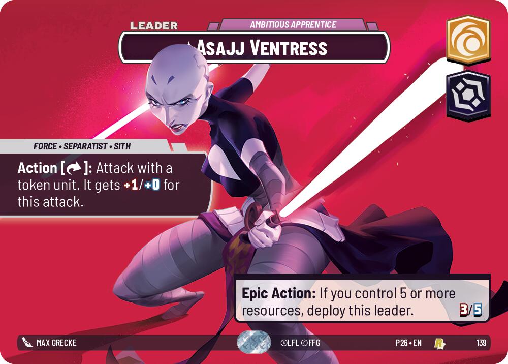 Asajj Ventress - Ambitious Apprentice (139) (Prize Wall) (139) [Galactic Championship 2026] | Exor Games New Glasgow